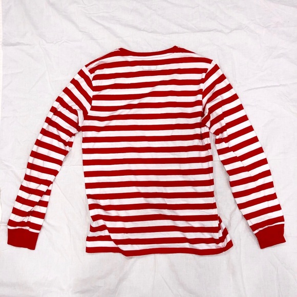 Official HUF Primary Red Striped Long Sleeve - Picture 2 of 4